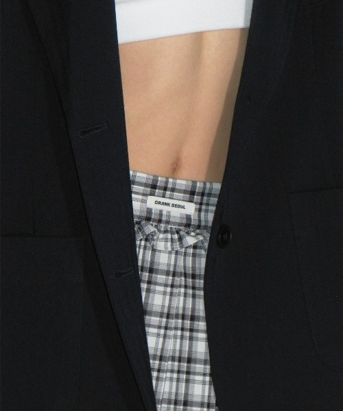 CRANK（クランク）の「CHECK FRILL MIDI SKIRT（スカート・レディース・ホワイト/オレンジ・SMALL）」の11枚目の写真