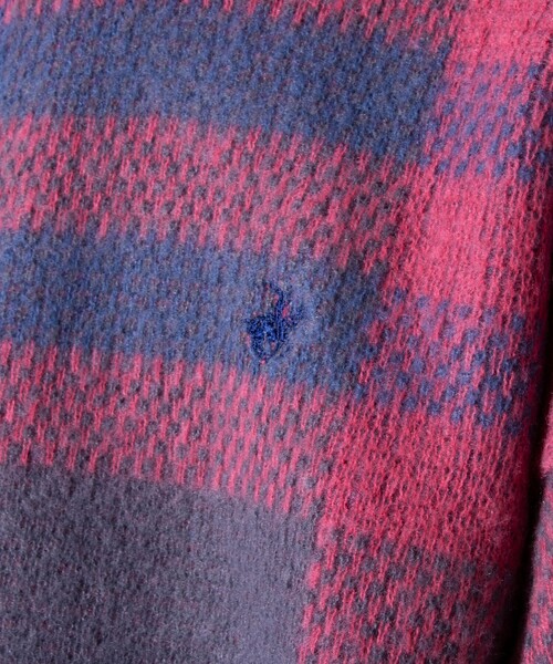 BEVERLY HILLS POLO CLUB(ビバリーヒルズポロクラブ)の「【BEVERLY HILLS POLO CLUB】モヘヤライクニット ワンポイント刺繍 チェック柄(ニット/セーター・メンズ・チャコールグレー/ピンク/オレンジ/ラベンダー・M/L)」の14枚目の写真