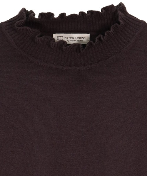 TOKYO SHIRTS（トウキョウシャツ）の「フリルネック ニットプルオーバー（ニット/セーター・レディース・グレー/オフホワイト/ワインレッド/モカ・M/L）」の16枚目の写真