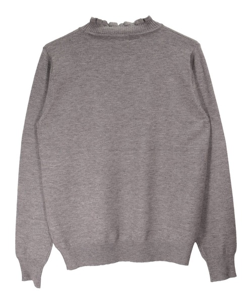 TOKYO SHIRTS（トウキョウシャツ）の「フリルネック ニットプルオーバー（ニット/セーター・レディース・グレー/オフホワイト/ワインレッド/モカ・M/L）」の11枚目の写真
