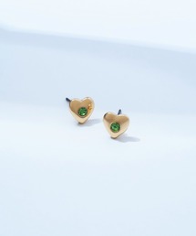 マイクロ カラー ハート ピアス