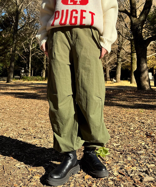CIAOPANIC（チャオパニック）の「【UNESS/ユーネス】ワイドパラシュートパンツ（その他パンツ・レディース・カーキ・MEDIUM/SMALL）」の3枚目の写真