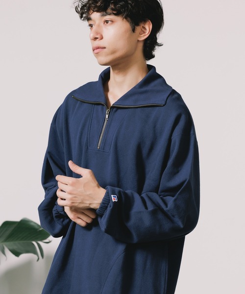 Russell Athletic/ラッセルアスレティック BOOKSTORE Sweat Command Shirt ハーフジップスウェット（スウェット）｜Russell Athletic（ラッセルアスレティック）