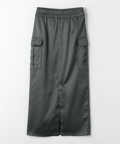 EMMEL REFINES（エメルリファインズ）の「＜EMMEL REFINES＞EM サテン カーゴ スカート（スカート・レディース・オリーブ/ネイビー/ダークグレー・S/M）」の4枚目の写真