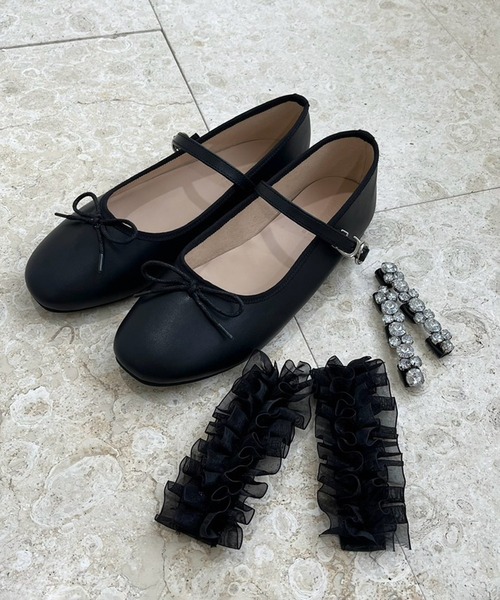 one after another NICE CLAUP(ワンアフターアナザーナイスクラップ)の「3wayカスタムバレエシューズ(バレエシューズ・レディース・アイボリー/ブラック/ブラック系その他・S/M/L)」の1枚目の写真