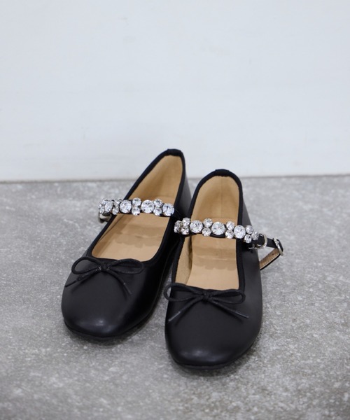 one after another NICE CLAUP(ワンアフターアナザーナイスクラップ)の「3wayカスタムバレエシューズ(バレエシューズ・レディース・アイボリー/ブラック/ブラック系その他・S/M/L)」の4枚目の写真