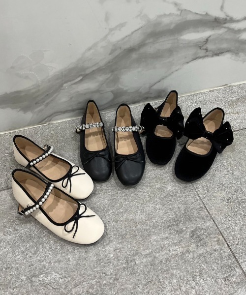 one after another NICE CLAUP(ワンアフターアナザーナイスクラップ)の「3wayカスタムバレエシューズ(バレエシューズ・レディース・アイボリー/ブラック/ブラック系その他・S/M/L)」の9枚目の写真