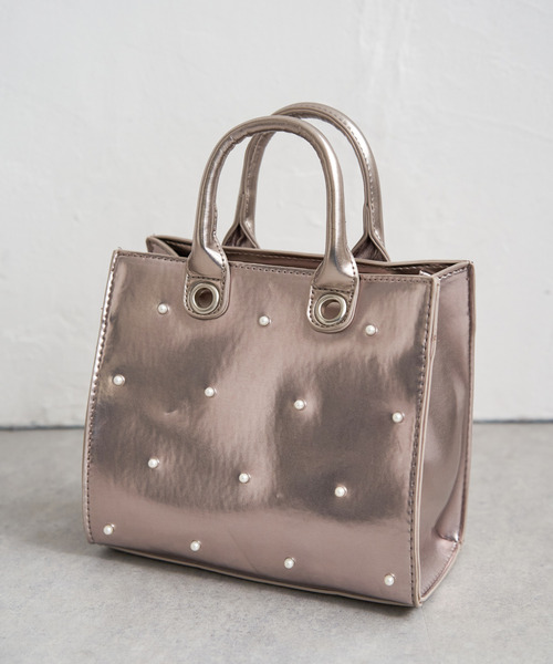 VENCEEXCHANGE(ヴァンスエクスチェンジ)の「パール2WAYトートバッグ(トートバッグ・レディース・シルバー/ブラック/オフホワイト/その他1・FREE)」の7枚目の写真