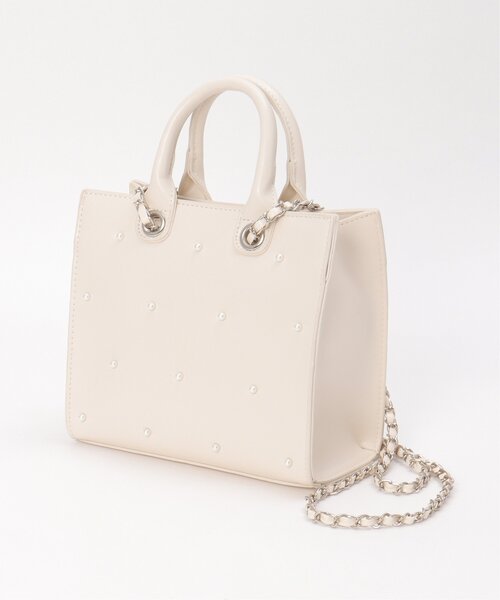 VENCEEXCHANGE(ヴァンスエクスチェンジ)の「パール2WAYトートバッグ(トートバッグ・レディース・シルバー/ブラック/オフホワイト/その他1・FREE)」の9枚目の写真