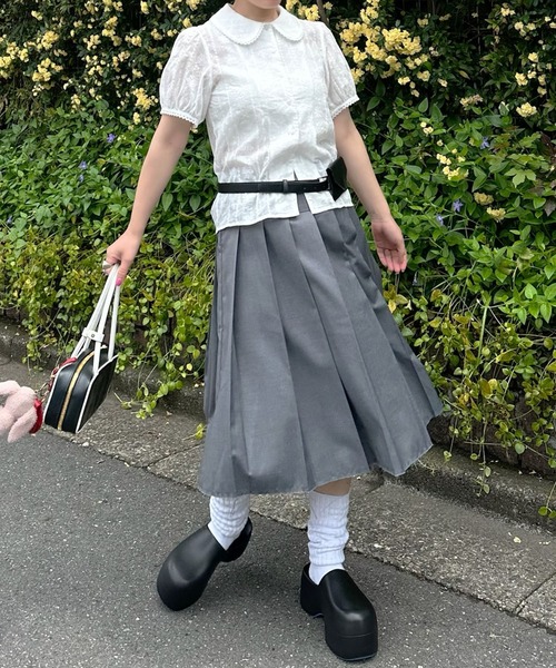 Alley Tokyo（アリートーキョー）の「プリーツ切りっぱスカート（スカート・レディース・レッド/チェック/ドット/グレー・FREE）」の20枚目の写真