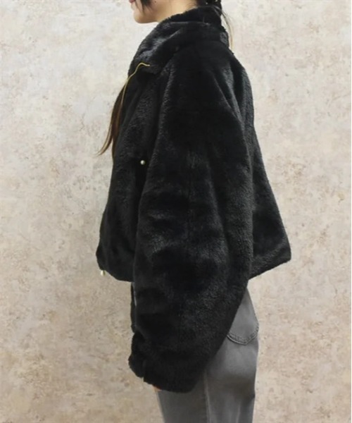 axes femme（アクシーズファム）の「ショートファーコート（ピーコート・レディース・キナリ/ブラック・FREE）」の4枚目の写真