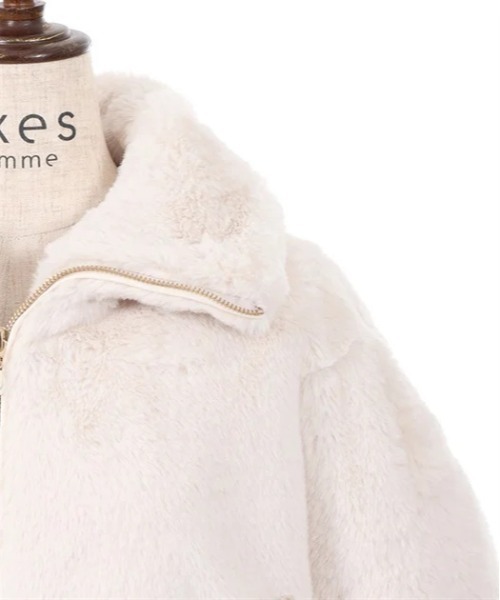 axes femme（アクシーズファム）の「ショートファーコート（ピーコート・レディース・キナリ/ブラック・FREE）」の12枚目の写真