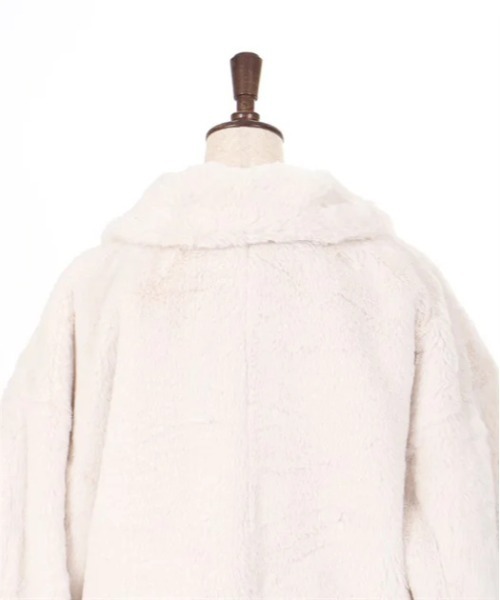 axes femme（アクシーズファム）の「ショートファーコート（ピーコート・レディース・キナリ/ブラック・FREE）」の15枚目の写真