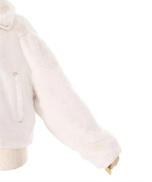 axes femme（アクシーズファム）の「ショートファーコート（ピーコート・レディース・キナリ/ブラック・FREE）」の17枚目の写真