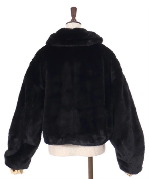 axes femme（アクシーズファム）の「ショートファーコート（ピーコート・レディース・キナリ/ブラック・FREE）」の20枚目の写真