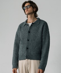 LURAKU（ルラク）の「【LURAKU】Shaggy Knit Polo Cardigan / シャギーニットポロカーディガン（カーディガン/ボレロ）」