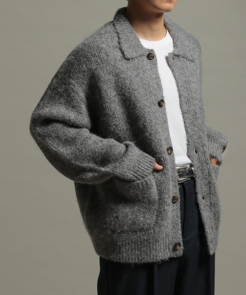 Knit polo cardigan / ニットポロカーディガン Lサイズ LURAKU