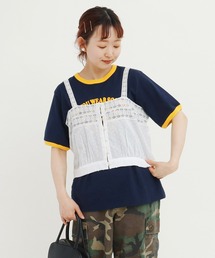 Dot&Stripes CHILD WOMAN | ☆スノウカットドビー レースキャミブラウス(シャツ/ブラウス)