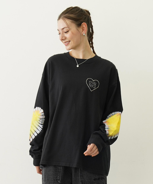 MILKFED.（ミルクフェド）の「TIE DYED HEARTS L/S TEE（Tシャツ/カットソー・レディース・ブラック/ネイビー・S/M）」の15枚目の写真