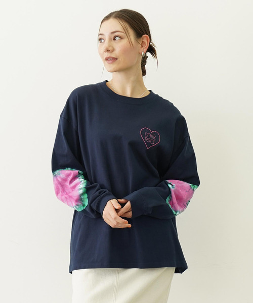 セール】TIE DYED HEARTS L/S TEE（Tシャツ/カットソー