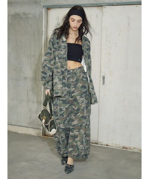 EVRIS（エヴリス）の「カモフラパイピイングショルダーBAG（ショルダーバッグ・レディース・カーキ/ブラック・FREE）」の18枚目の写真