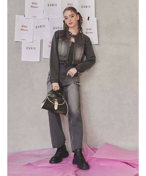 EVRIS（エヴリス）の「カモフラパイピイングショルダーBAG（ショルダーバッグ・レディース・カーキ/ブラック・FREE）」の20枚目の写真