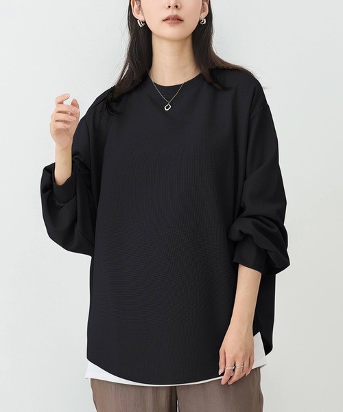 セール】カットソー トップス スウェット レディース 秋 冬 長袖 無地
