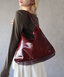 BARELY BLUE | 【 BARELY BLUE / ベアリーブルー 】ワンショルダー パテントレザー トートバッグ(トートバッグ)