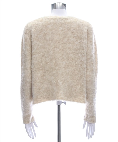 セール】ブークレ起毛ニットカーディガン[大人 カジュアル 着回し力