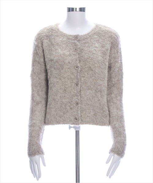 セール】ブークレ起毛ニットカーディガン[大人 カジュアル 着回し力