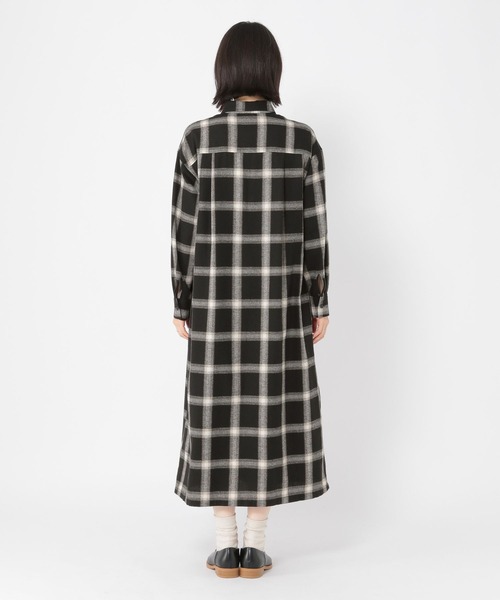 セール】チェックシャツワンピース[プチサイズあり]（ワンピース