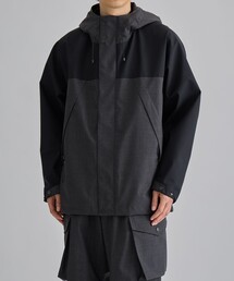 【セットアップ着用可能】TECH WOOL 3レイヤー マウンテンパーカー|防シワ / 保温 / 防水 / 防風 / 透湿