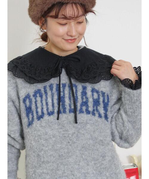 Samansa Mos2（サマンサ モスモス）の「【マシンウォッシャブル】ブークレロゴニット（ニット/セーター・レディース・グレー/ブラック/ベージュ/グリーン・F）」の22枚目の写真