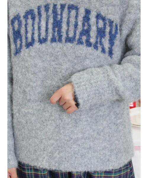 Samansa Mos2（サマンサ モスモス）の「【マシンウォッシャブル】ブークレロゴニット（ニット/セーター・レディース・グレー/ブラック/ベージュ/グリーン・F）」の8枚目の写真