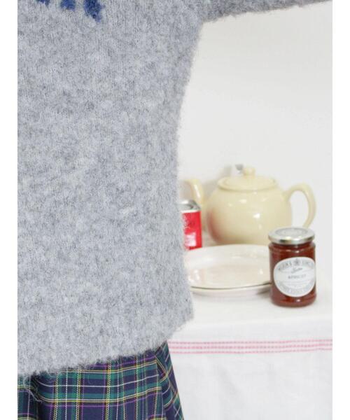 Samansa Mos2（サマンサ モスモス）の「【マシンウォッシャブル】ブークレロゴニット（ニット/セーター・レディース・グレー/ブラック/ベージュ/グリーン・F）」の9枚目の写真