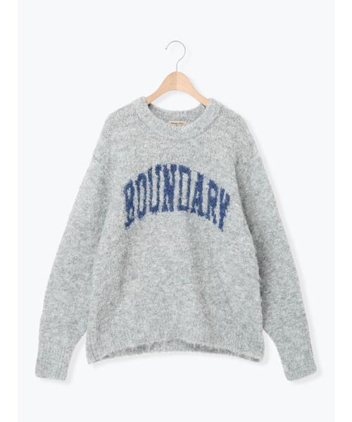 Samansa Mos2（サマンサ モスモス）の「【マシンウォッシャブル】ブークレロゴニット（ニット/セーター・レディース・グレー/ブラック/ベージュ/グリーン・F）」の13枚目の写真