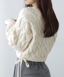 FREE'S MART | ◆ウエストゴムパールミックスケーブルドロストニット(ニット/セーター)