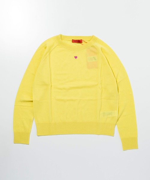MAX&Co.(マックス アンド コー)の「Max&Co.(マックスアンドコー)Kids & Junior ワンポイントニットセーター(ニット/セーター・キッズ・ライトブルー/ライトピンク/ライトイエロー・12Y/14Y/16Y)」の2枚目の写真