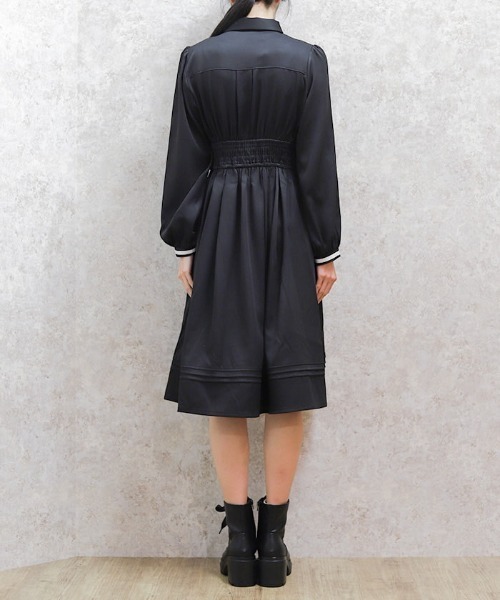 axes femme(アクシーズファム)の「ハイウエストフラシワンピース(ワンピース・レディース・ブラック/グリーン/ワイン/モカ/ネイビー・FREE)」の19枚目の写真