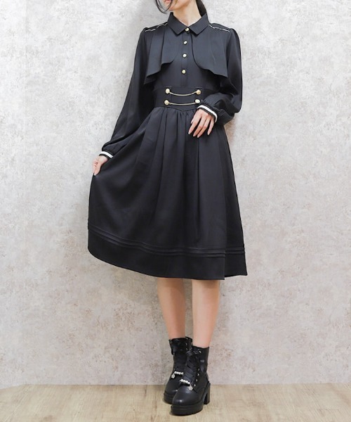 axes femme(アクシーズファム)の「ハイウエストフラシワンピース(ワンピース・レディース・ブラック/グリーン/ワイン/モカ/ネイビー・FREE)」の17枚目の写真