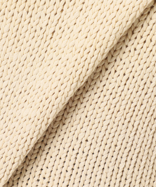 プラージュ コットンテープヤーンプルオーバー ニット セーター 長袖 ベージュ plage（プラージュ）の「COTTON TAPE YARN プルオーバー（ニット
