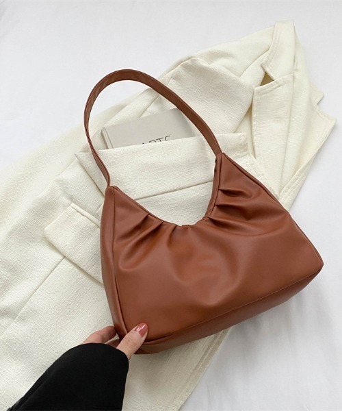 Teem Store（チームストア）の「スクエアミニハーフムーンバッグ ショルダーワンハンドルバッグ（ショルダーバッグ・レディース・ブラック/ブラウン/ホワイト・F）」の3枚目の写真