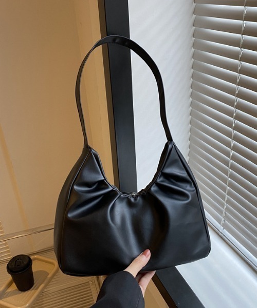 Teem Store（チームストア）の「スクエアミニハーフムーンバッグ ショルダーワンハンドルバッグ（ショルダーバッグ・レディース・ブラック/ブラウン/ホワイト・F）」の12枚目の写真