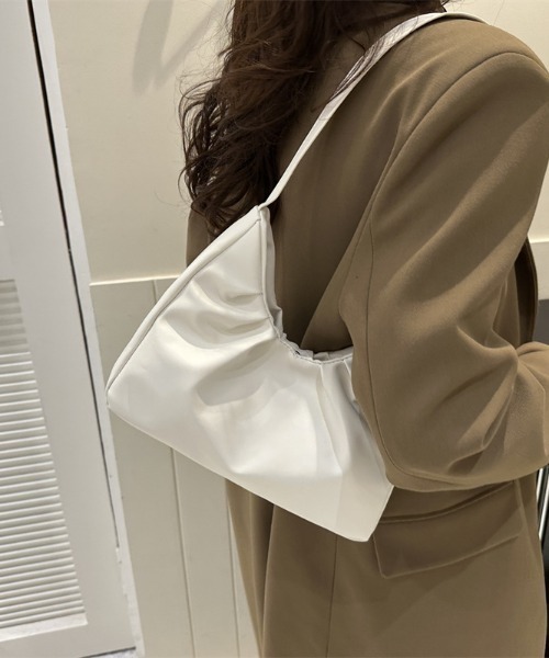 Teem Store（チームストア）の「スクエアミニハーフムーンバッグ ショルダーワンハンドルバッグ（ショルダーバッグ・レディース・ブラック/ブラウン/ホワイト・F）」の8枚目の写真