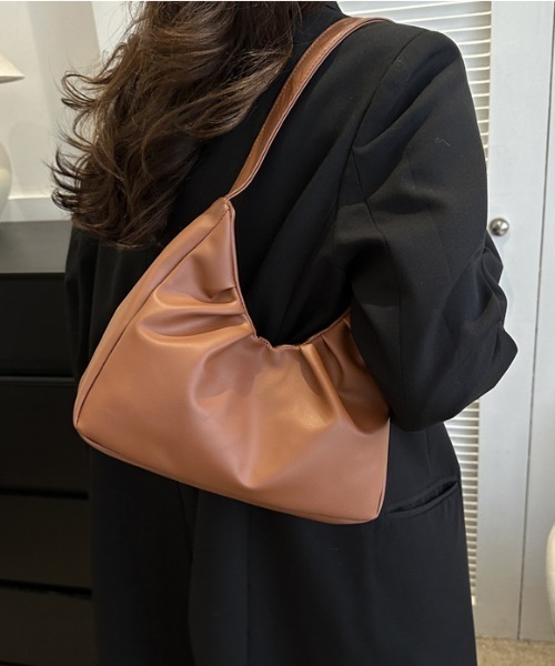 Teem Store（チームストア）の「スクエアミニハーフムーンバッグ ショルダーワンハンドルバッグ（ショルダーバッグ・レディース・ブラック/ブラウン/ホワイト・F）」の4枚目の写真