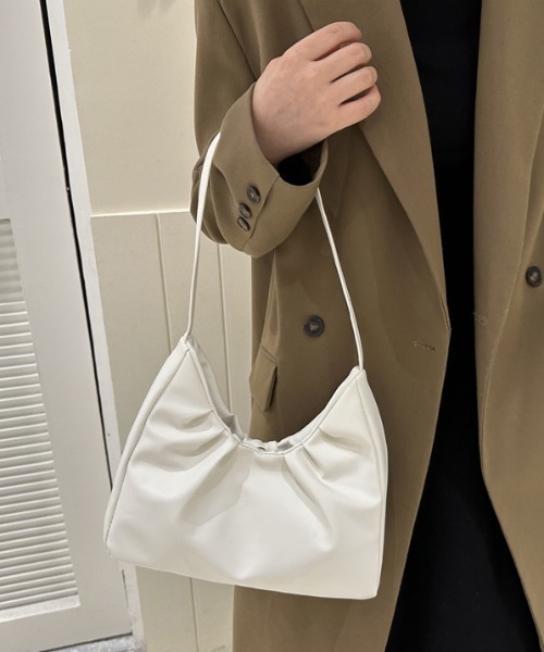 Teem Store（チームストア）の「スクエアミニハーフムーンバッグ ショルダーワンハンドルバッグ（ショルダーバッグ・レディース・ブラック/ブラウン/ホワイト・F）」の5枚目の写真