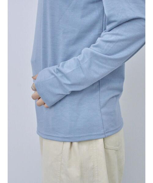 Samansa Mos2 blue（サマンサモスモスブルー）の「【帯電防止】タートルネックプルオーバー（ニット/セーター・レディース・ブルー/オフホワイト/ブラック・F）」の20枚目の写真