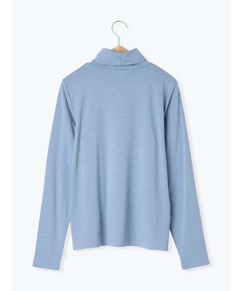 Samansa Mos2 blue（サマンサモスモスブルー）の「【帯電防止】タートルネックプルオーバー（ニット/セーター・レディース・ブルー/オフホワイト/ブラック・F）」の22枚目の写真