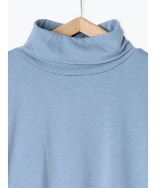 Samansa Mos2 blue（サマンサモスモスブルー）の「【帯電防止】タートルネックプルオーバー（ニット/セーター・レディース・ブルー/オフホワイト/ブラック・F）」の11枚目の写真