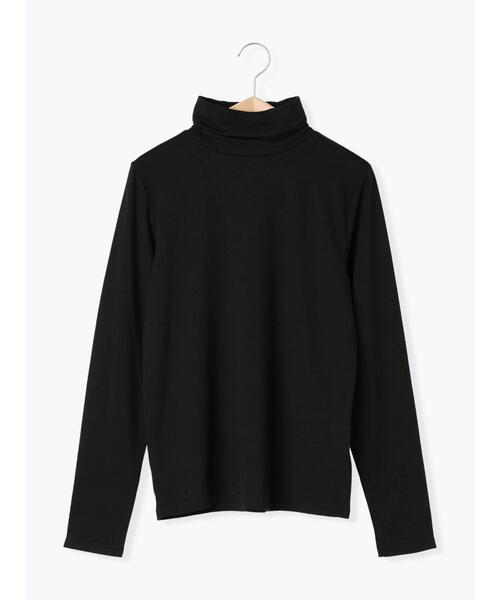 Samansa Mos2 blue（サマンサモスモスブルー）の「【帯電防止】タートルネックプルオーバー（ニット/セーター・レディース・ブルー/オフホワイト/ブラック・F）」の9枚目の写真